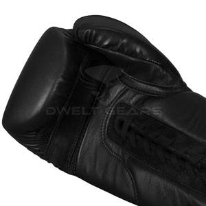 ถุงมือชกมวยแบบผูกเชือกหนัง PU ทนทานสำหรับฝึกมวยไทยและต่อยมวย - Product Image 5