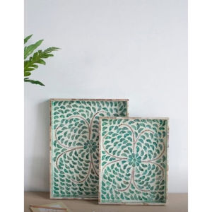 ถาดเสิร์ฟช็อคโกแลตแฮนด์เมดการออกแบบโบราณที่ดีที่สุดถาดเสิร์ฟอาหารรอมฎอนคุณภาพสูงผลิตภัณฑ์ตกแต่ง MOP - Product Image 5