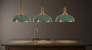 La lámpara colgante de techo de cobre rústico más vendida, perfecta para granjas o espacios industriales, disponible a granel - Product Image 3