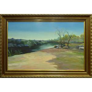 Peinture à l'huile espagnole de Séville de Sollero, de Séville, prête à être accrochée pour la décoration murale de la maison, 52 x 36 Abcp-273 - Product Image 1