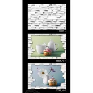 Carreaux de mur émaillés en porcelaine d'art moderne imprimés en 3D attrayants 300x450mm 30x45cm en céramique brillante idéale pour l'intérieur de la cuisine - Product Image 1