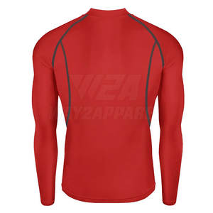 Chemises de compression légères et ajustées pour hommes Chemises de compression de haute qualité de couleur unie d'entraînement - Product Image 4