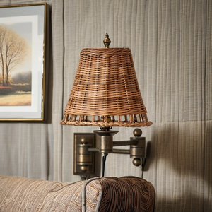 TienPhong venta al por mayor Sunbird pequeña pantalla de ratán-cubierta de luz natural tejida a mano para lámparas colgantes y de mesa - Product Image 5