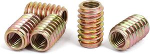 Écrous d'insertion de meubles filetés à bride en bois plaqué zinc jaune M6 M8 M10 Matériau en aluminium en acier pour inserts filetés en bois - Product Image 4