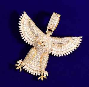 Pendentif aigle Hip Hop en argent sterling 925 pour hommes personnalisé en usine micro pavé glacé avec pendentif aigle en diamant cultivé Leb - Product Image 4