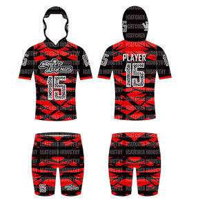 Wholesale Youth Regular Fit Sublimation Hooded 7 V 7 American Football Custom Uniform 7 on 7 Football Uniforms Sets - Product Image 6