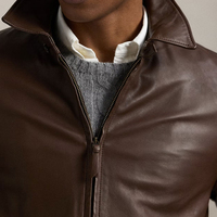Chaqueta de Invierno Ligera de Cuero para Hombre, Impermeable, Resistente al Viento, Ecológica, Transpirable, Antibacteriana, Moderna, para Uso Diario