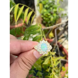 Ethiopian Opal <b>Eternity</b> <b>Ring</b> Vintage 925 <b>Sterling</b> <b>Silver</b> Handmade Gemstone <b>Ring</b> Wholesale Jewelry Supplier - Product Image 3