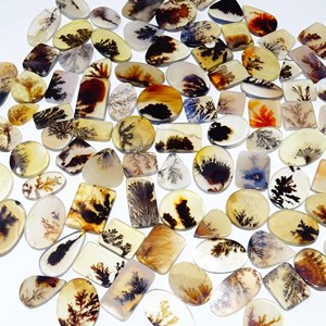 Shazar หินโมรา dendritic อัญมณี Cabochon หินอัญมณีรูปทรงผสมขายส่งและอัญมณีดีสำหรับใช้ทำเครื่องประดับ - Product Image 1