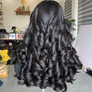 Paquetes rizados hinchables mágicos de Color personalizados, extensiones de cabello humano Remy vietnamita virgen, tejido indio, trama única preunida - Product Image 1