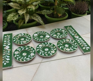 Nacre Incrustation Plateau Acrylique Boîte Belle Incrustation D'os Bakhoor Brûleur Mabkhara - Product Image 2