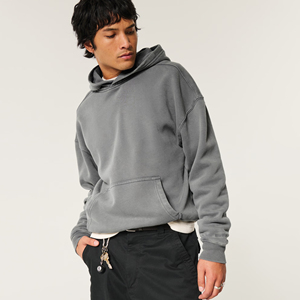 เสื้อมีฮู้ดขนาดใหญ่สำหรับผู้ชายผ้าฟลีซ50% โพลีเอสเตอร์300กรัมสั่งพิมพ์โลโก้ขนาดพิเศษ50% ได้ - Product Image 1