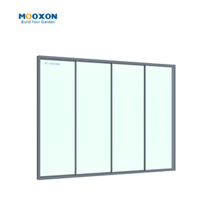 Porte coulissante en verre trempé à cadre mince avec système d'ouverture lisse pour salon et jardin - Product Image 1