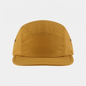 Casquette de cycliste unisexe 5 panneaux en toile de coton jaune moutarde, respirante, imperméable, pour le quotidien, printemps-été, ajustable pour adulte - Product Image 1