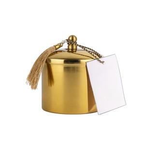 เทียนโหลโลหะสีทองสำหรับตกแต่งบ้านและโรงแรม - Product Image 1