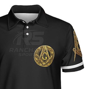 Camiseta Polo Masónica, Imagen Profesional de la Logia, Camiseta Polo Masónica con Aspecto de Hilo Limpio - Product Image 5