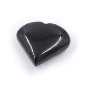 Best Quality Natural Black Polished Puffy Heart Shape Crystal For Office Decor Meditation Gift available At Affordable Price - Product Image 3