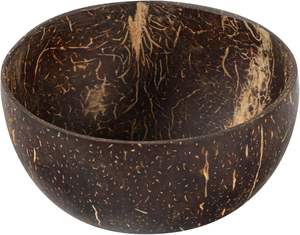 Tazón Reutilizable Hecho a Mano, Pulido con Aceite de Coco, Tazones de Coco Ecológicos, Tazón para Comer Hecho a Mano, Vajilla Sostenible al por Mayor - Product Image 1