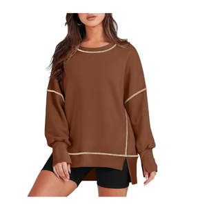 Sweat à capuche surdimensionné décontracté de haute qualité à col rond et à manches longues Offre Spéciale femmes sweats - Product Image 2