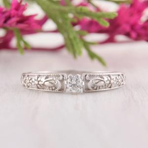 แหวนเงินสเตอร์ลิง925สไตล์ Boho พลอยสีขาวบุษราคัมทำด้วยมือเครื่องประดับของขวัญแต่งงานสำหรับผู้หญิงสำหรับงานเลี้ยง - Product Image 5