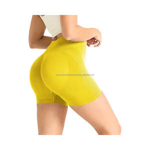 Shorts de sport pour femmes, taille mi-haute, en spandex/nylon, antistatique, pour la course à pied, le vélo, le fitness, le yoga, vêtements de sport actifs - Product Image 3