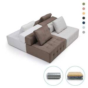 Luxury Modular Sectional Sofa 3 Seater Removable Covers, Fabric Upholstery, Comfortable Cushion <b>Seating</b> - Product Image 4