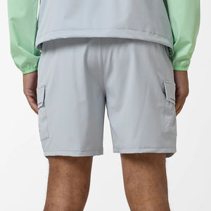 2025 recién llegado 100% nailon ligero de talla grande chaqueta con cremallera y conjunto corto ropa de calle a prueba de viento e impermeable conjunto corto para hombres - Product Image 5