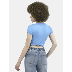 OEM Custom Logo Design 100% Cotton Breathable Solid Black Casual Oversized O-Neck Short Sleeve Plus Size Women's T-Shirt - Product Image 6