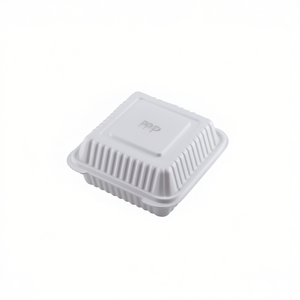 Boîte de conservation alimentaire carrée en PP à charnière 7"x7"x2.3" 1 compartiment pour la conservation et l'organisation des aliments - Product Image 2