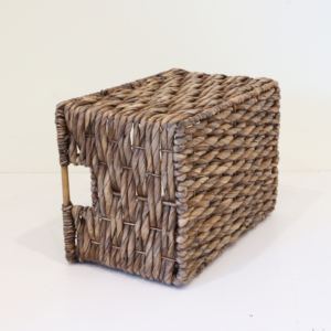 Panier de décoration d'intérieur vintage rectangulaire multifonction en jacinthe d'eau - Product Image 5