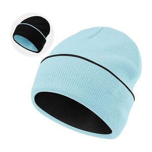 หมวกบีนนี่สำหรับผู้ชายหมวกผ้าถักแจ็คการ์ดสำหรับฤดูหนาวโลโก้ตามสั่ง - Product Image 1