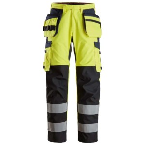 Pantalon de survêtement de sécurité routière coupe ajustée pour hommes et femmes Pantalon de travail multi-poches Pantalon anti-résistance délavé à l'avant plat - Product Image 5