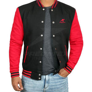 Veste d'hiver avec logo personnalisé de qualité supérieure avec col montant manches longues vêtements de mode Letterman Position du logo avant - Product Image 1