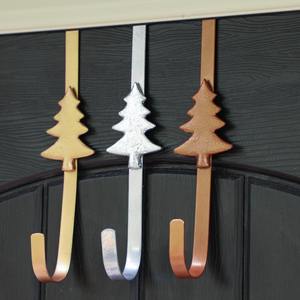 Soporte de calcetín de Navidad de Metal dorado y plateado de lujo para chimenea, estante colgante festivo para vacaciones - Product Image 4