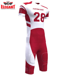 Conjuntos de uniformes de fútbol americano al mejor precio para hombre, cómodo, transpirable, elástico, manga corta, nuevo diseño, estampado de talla grande - Product Image 6