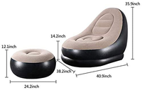 Sofá Cama Individual de Diseño Moderno, Plegable, Impermeable, Inflable, con Funda Extraíble, Suave y Cómodo, para Dormitorio, Ocio, Ecológico
