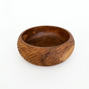 Tazón de Madera Ecológico, Tazón para Servir Ensaladas de Madera Natural, Tazones de Madera de Teca para Frutas, para el Hogar, Utensilios de Cocina y Fiestas - Product Image 1