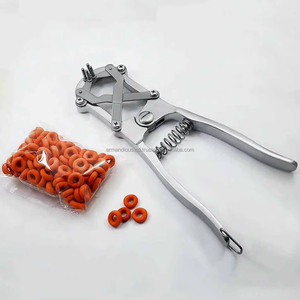 Alicates de castración de elastator veterinario, aplicador de anillo de goma de aluminio, cabra, oveja, ganado, bandas de ganado, herramientas agrícolas duraderas - Product Image 2