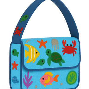 Sac à main Sea Creature, sac océan perlé, pochette sous la mer, sac de plage nuptiale, sac à main thème tropical, sac à main mer coloré, - Product Image 1