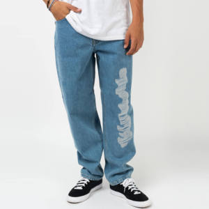 Factory Direct Sale OEM High Waist Straight Loose Fit Unisex Denim <b>Jeans</b> Baggy <b>Jeans</b> Pants Wholesale - Product Image 6