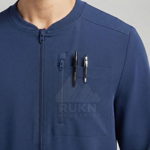 New Arrival Knitted <b>Scrub</b> Jacket Nursing Uniform Lightweight Medical Zip Jacket Clinic Hospital Staff <b>Clothing</b> High Quality - Product Image 6
