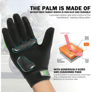 Wholesale /<b>Red</b> Full Finger Leather Motorcycle <b>Bike</b> Riding Protection Gloves Motorcycle Auto Racing Wear Gloves For Men - Product Image 3