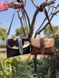 Sac à bandoulière en cuir véritable de vachette naturelle, style western, élégant, multi-usages, design unique - Product Image 5