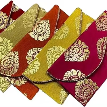 Pack Of 10 Colourful Designer Shagun Lifafa / Money Gift Envelopes - Digitally Printed For Weddings, Birthdays & Festivals
