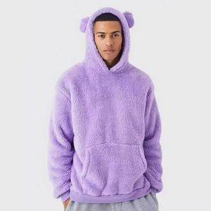 Sweatshirts à capuche à manches bouffantes imprimés pour adolescents, hauts à manches longues tendance, sweats décontractés, automne-hiver, 100% coton - Product Image 1