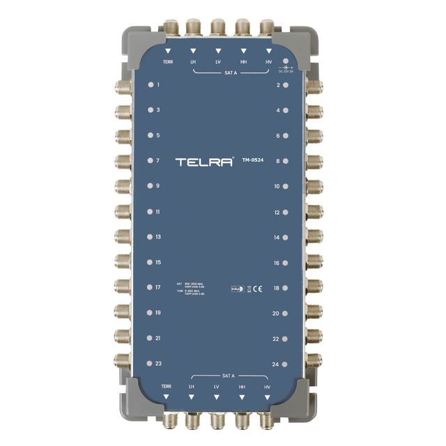 Satellite Multiswitch 5 in 24 Out Cascade Multiswitch 4 SAT+1Terr up to 24 Out Satellite
