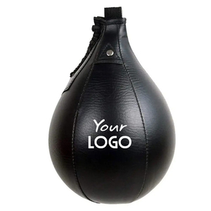 Bolsa de boxeo de cuero personalizada para entrenamiento, equipo de gimnasio de doble costura duradero con logotipo impreso - Product Image 1