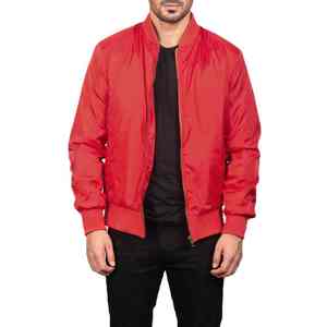 Veste bomber streetwear d'hiver 2025 avec poche zippée, logo personnalisé pour homme, coupe-vent, fermeture à boutons, manteau de haute qualité - Product Image 1