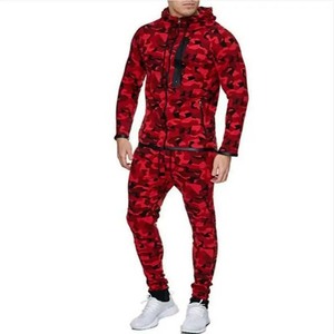 New Fashion Sportswear <b>Tracksuit</b> Long Sleeve Men Clothing <b>Camouflage</b> Latest Design Zipper Slim Fit 100%Cotton Man <b>Tracksuits</b> Set - Product Image 2