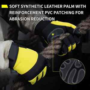 Guantes mecánicos Guantes DE SEGURIDAD DE TRABAJO PARA maquinista de cuero sintético para mecánico automotriz - Product Image 3
